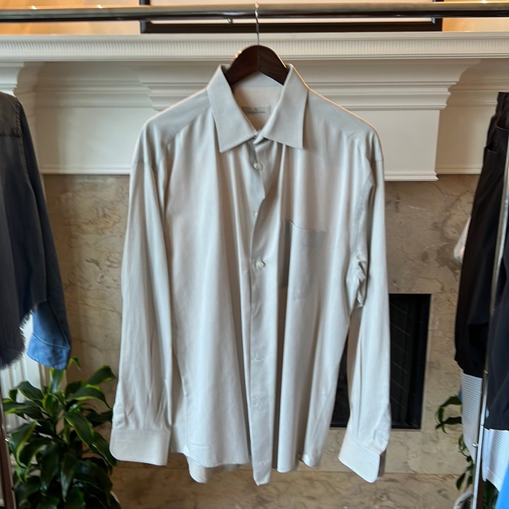 Zegna beige Mens dress shirt